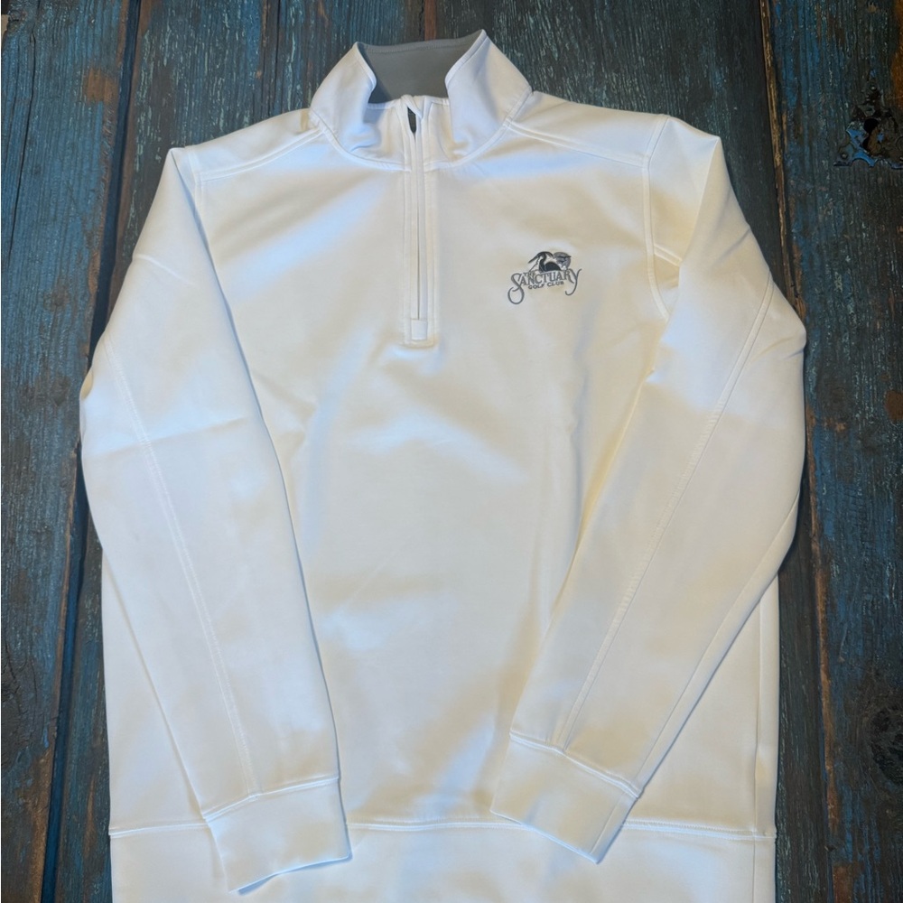 White Quarter-Zip Pullover